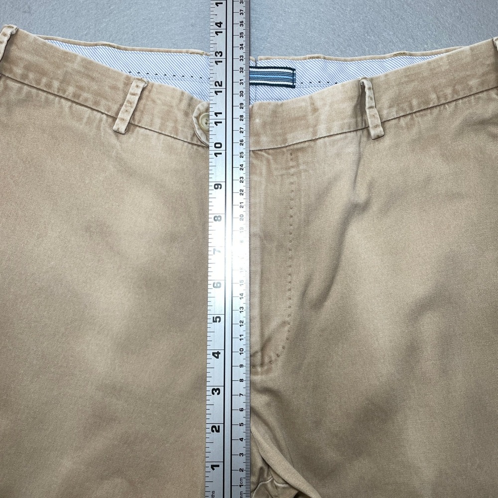 Peter Millar Tan Pima Cotton Chinos Flat Front Mens Size 33 Casual Dress Pants - Picture 7 of 9